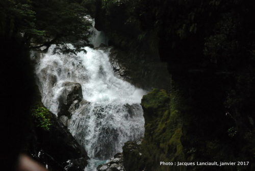 Christie’s Falls, parc national de Fjordland, île du Sud, Nouvelle-Zélande