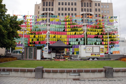 Flag Wall 2, 2016, Christchurch, île du Sud, Nouvelle-Zélande
