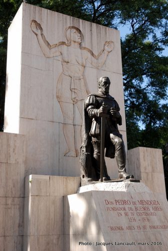Don Pedro de Mendoza, parque Lezama, Buenos Aires, Argentine
