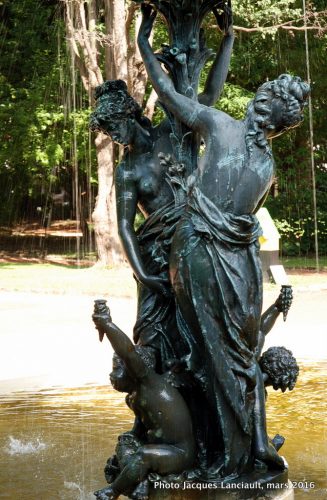 Fontaine décorative, Jardín Botánico Carlos Thays, quartier Palermo, Buenos Aires, Argentine