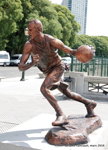 Emanuel Ginobili, paseo de la Gloria, quartier Puerto Madero, Buenos Aires, Argentine