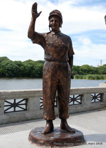 Juan Manuel Fangio, paseo de la Gloria, quartier Puerto Madero, Buenos Aires, Argentine