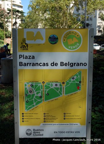 Plaza Barrancas de Belgrano, quartier Belgrano, Buenos Aires, Argentine