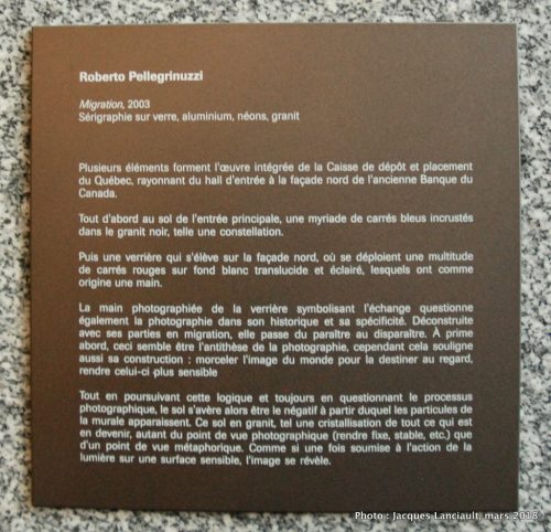 Migration, édifice Jacques-Parizeau, Montréal, Québec