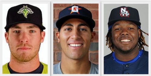 Raphaël Gladu, Abraham Toro-Hernandez, Vladimir Guerrero jr.