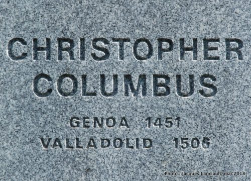 Christophe Colomb, Armand De Palma, Montréal, Québec