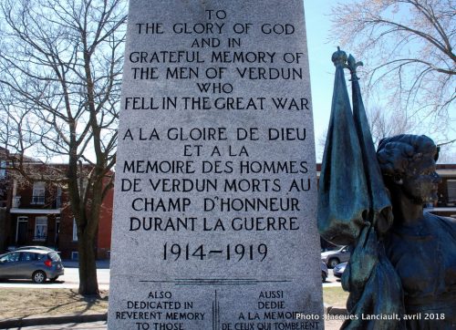 Monument aux braves de Verdun, Cœur de Lion McCarthy, Verdun, Montréal, Québec