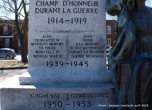 Monument aux braves de Verdun, Cœur de Lion McCarthy, Verdun, Montréal, Québec