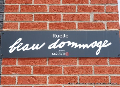 Ruelle Beau Dommage, Jérôme Poirier, Montréal, Québec