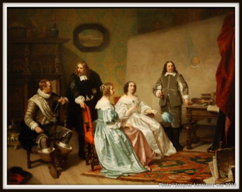 The Princess of Orange Visiting the Work-shop of Bartholomeus van der Helst, Rijksmuseum, Amsterdam, Pays-Bas