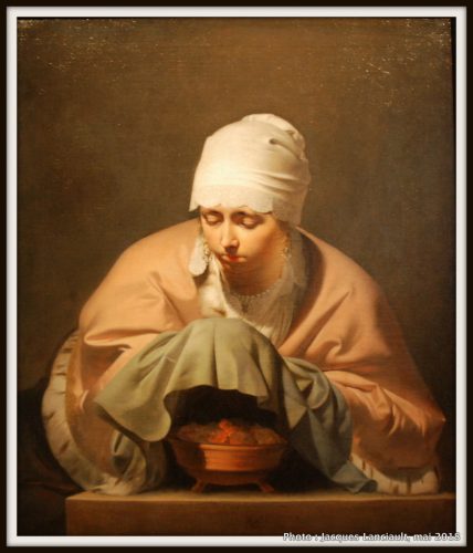 Jeunes femmes réchauffant ses mains sur le brasero, Rijksmuseum, Amsterdam, Pays-Bas