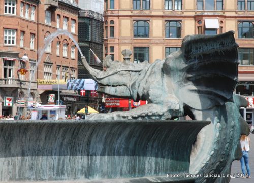 Fontaine aux dragons, Rådhuspladsen, Copenhague, Danemark