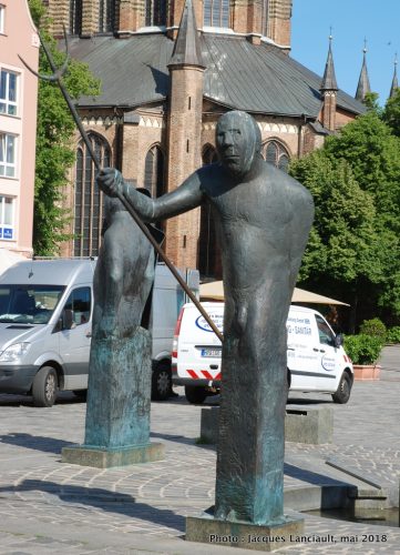 Möwenbrunnen, Neuer Markt, Rostock, Allemagne