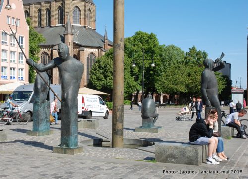 Möwenbrunnen, Neuer Markt, Rostock, Allemagne