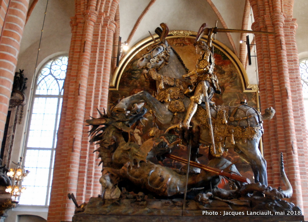 Saint Georges terrassant le dragon, Storkyrkan, Stockholm, Suède