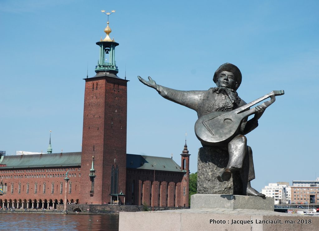 Statue de Evert Taube, Stockholm, Suède