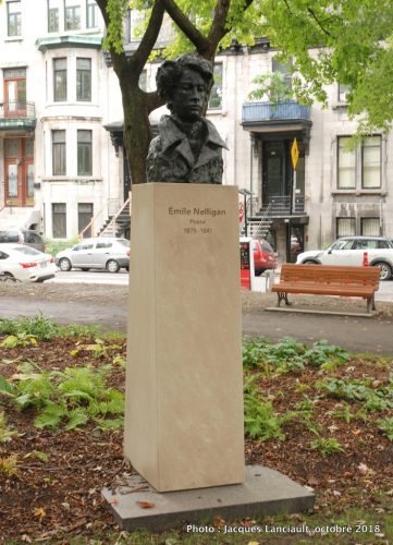 Émile Nelligan, Roseline Granet, Carré Saint-Louis, Montréal, Québec