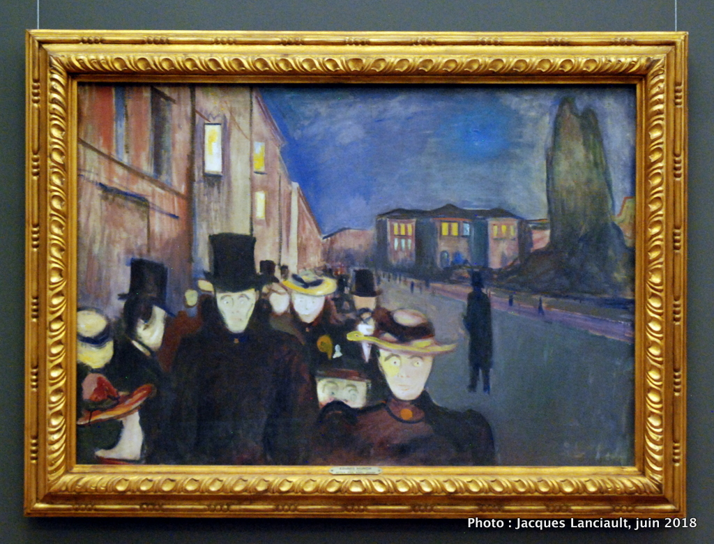 Soirée sur l’avenue Karl Johan, Edvard Munch, KODE 3, Bergen, Norvège