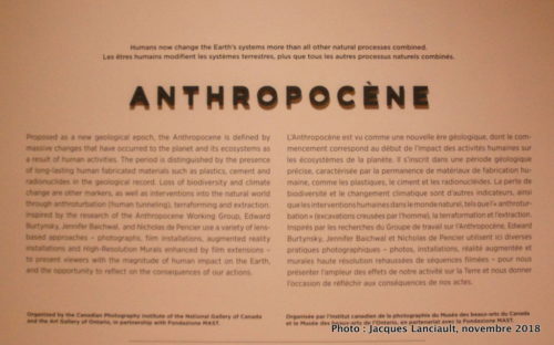 Anthropocène, Musée des beaux-arts du Canada, Ottawa, Ontario