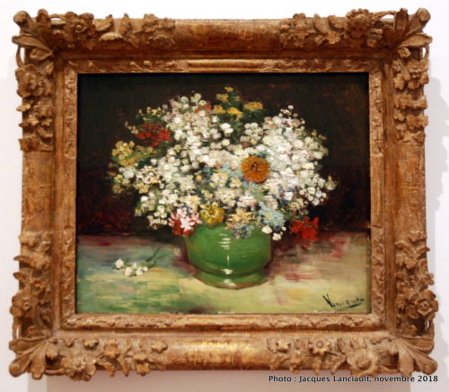 Zinnias et autres fleurs dans un vase, Musée des beaux-arts du Canada, Ottawa, Ontario