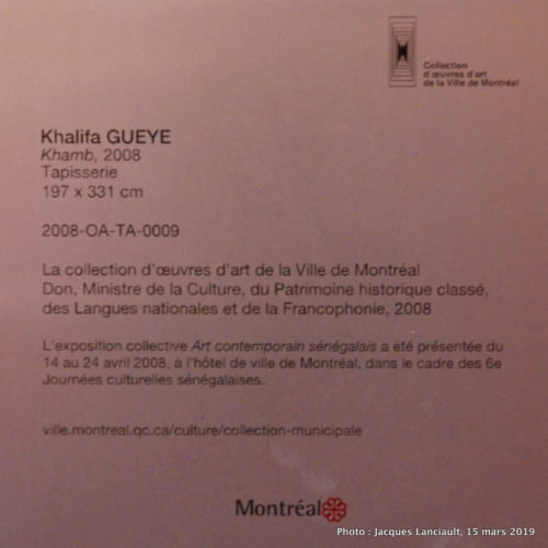 Tapisserie, Hôtel de Ville de Montréal, Québec