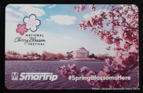 Smartrip Card, National Cherry Blossom Festival, Washington D.C., États-Unis