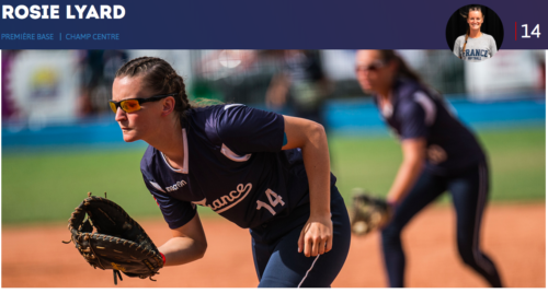 Rosie Lyard, équipe nationale de France de softball