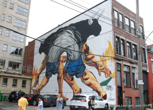 Lion anglais contre coq français, Jaz, Montréal, Québec