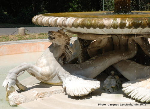Fontana dei Cavalli Marini, Parc de la Villa Borghese, Rome, Italie