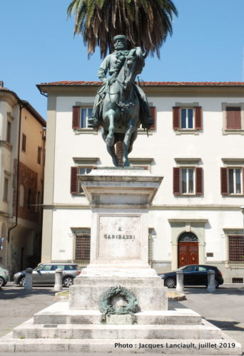 Statue équestre de Giuseppe Garibaldi, piazza Garibaldi, Pistoia, Italie