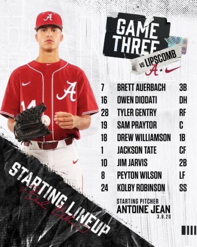 Antoine Jean, University of Alabama