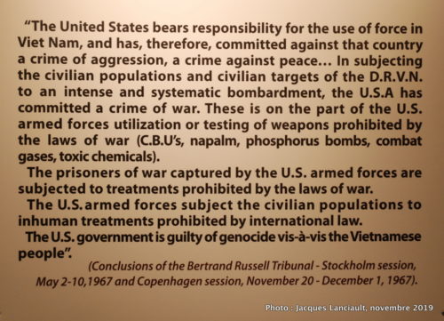 Musée des témoignages de guerre, Hô Chi Minh-Ville, Vietnam