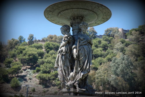 Fontaine des Trois Grâces, Paseo del Parque, Málaga, Espagne