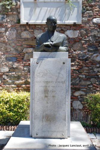 Monument Juan Temboury Alvarez, Alcazaba, Málaga, Espagne