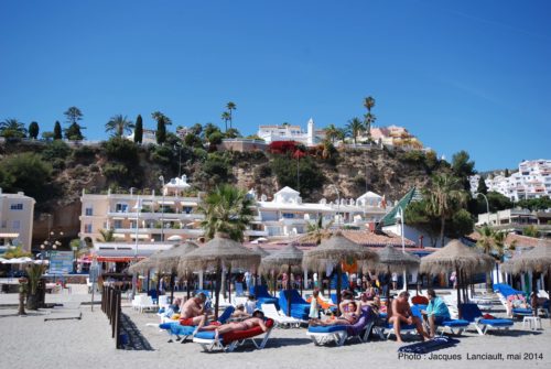 Playa Burriana, Nerja, Andalousie, Espagne