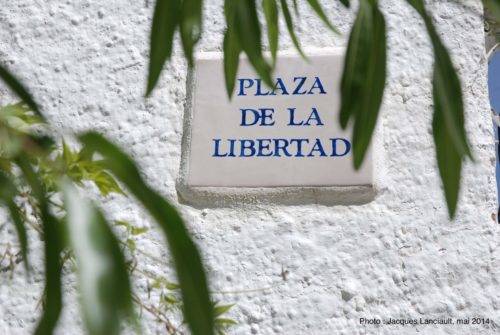 Plaza de la Libertad, Pampaneira, Las Alpujarras, Andalousie, Espagne