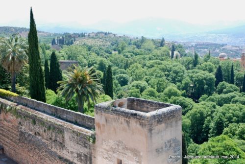 Torre de la Vela, Alcazaba, Alhambra, Grenade, Andalousie, Espagne