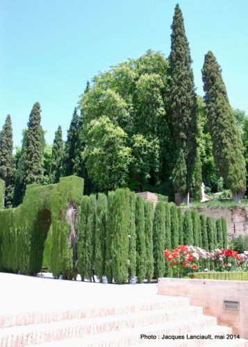 Palacio del Generalife, Alhambra, Grenade, Andalousie, Espagne