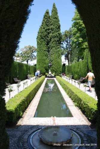 Palacio del Generalife, Alhambra, Grenade, Andalousie, Espagne