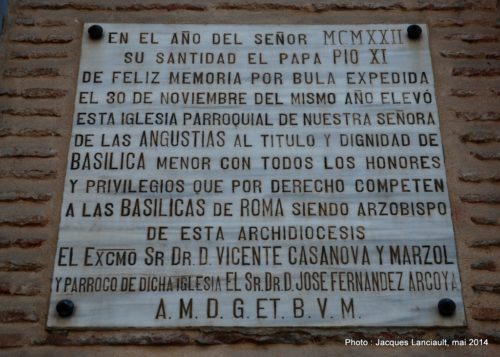 Basílica de la Virgen de las Angustias, Grenade, Andalousie, Espagne