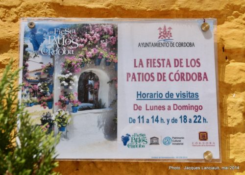 Festival de los Patios Cordobeses, Cordoue, Andalousie, Espagne