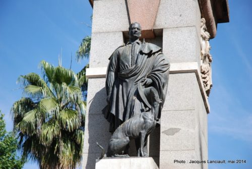 Monument Julio Romero de Torres, Jardines de los Patos, Cordoue, Andalousie, Espagne