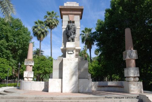 Monument Julio Romero de Torres, Jardines de los Patos, Cordoue, Andalousie, Espagne