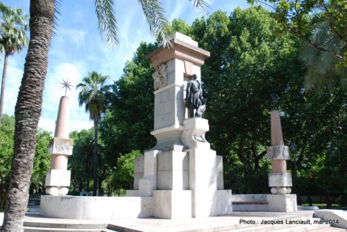 Monument Julio Romero de Torres, Jardines de los Patos, Cordoue, Andalousie, Espagne