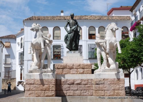 Monument Manolete, plaza del Conde de Priego, Cordoue, Andalousie, Espagne