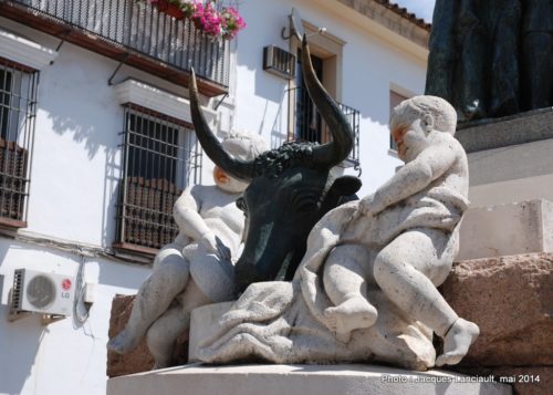 Monument Manolete, plaza del Conde de Priego, Cordoue, Andalousie, Espagne