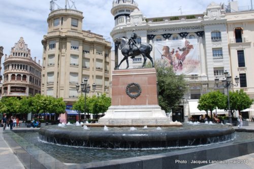 Monument El Gran Capitán, Plaza de las Tendillas, Cordoue, Andalousie, Espagne 