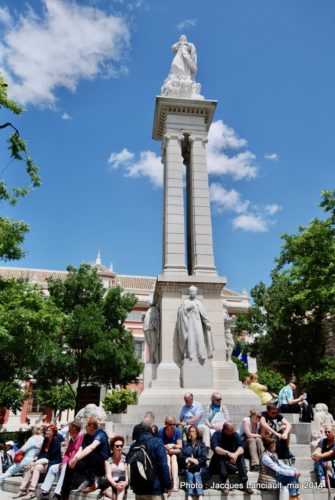 Immaculada, plaza del Triunfo, Séville, Andalousie, Espagne