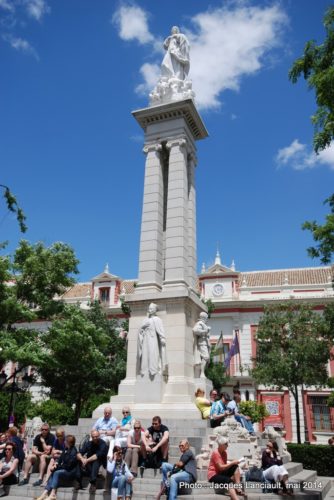 Immaculada, plaza del Triunfo, Séville, Andalousie, Espagne
