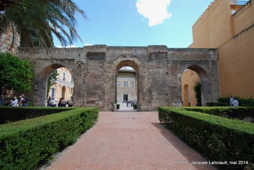 Patio del León, Real Alcázar, Séville, Andalousie, Espagne